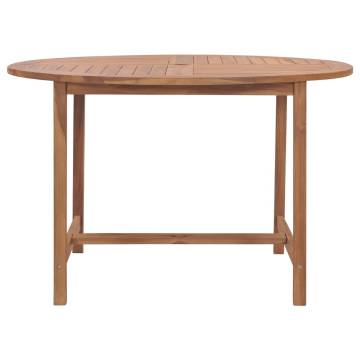 Garden Dining Table Ø110x75 cm - Solid Teak Wood Furniture