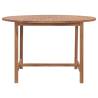 Garden Dining Table Ø110x75 cm - Solid Teak Wood Furniture