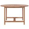 Garden Dining Table Ø110x75 cm - Solid Teak Wood Furniture