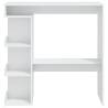 Bar Table with Storage Rack White - Modern Design for Small Spaces