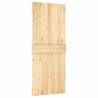 Sliding Door with Hardware Set 85x210 cm Solid Pine | Hipo Market