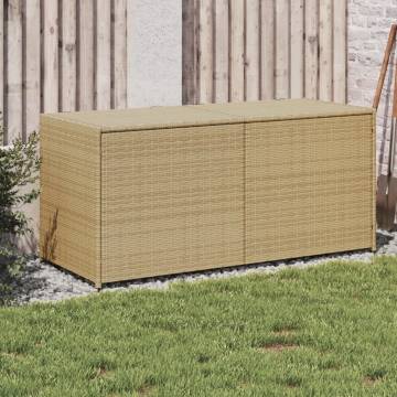 Garden Storage Box Mix Beige 283L Poly Rattan - Durable & Stylish