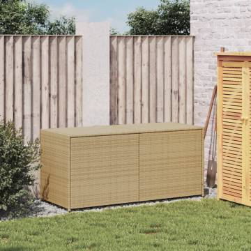 Garden Storage Box Mix Beige 283L Poly Rattan - Durable & Stylish