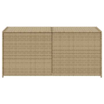 Garden Storage Box Mix Beige 283L Poly Rattan - Durable & Stylish