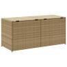 Garden Storage Box Mix Beige 283L Poly Rattan - Durable & Stylish