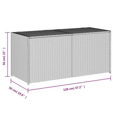 Garden Storage Box Mix Beige 283L Poly Rattan - Durable & Stylish