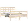 Solid Wood Bed Frame with Headboard - 160x200 cm | HipoMarket