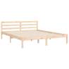 Solid Wood Bed Frame with Headboard - 160x200 cm | HipoMarket