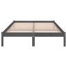 Grey Solid Pine Bed Frame 160x200 cm - Stylish & Sturdy