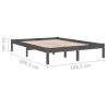 Grey Solid Pine Bed Frame 160x200 cm - Stylish & Sturdy