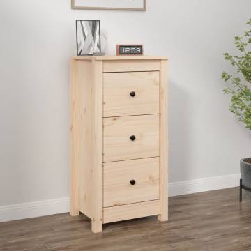 Solid Pine Wood Sideboard 40x35x80 cm - Hipomarket