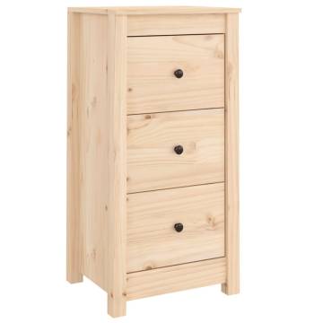 Solid Pine Wood Sideboard 40x35x80 cm - Hipomarket