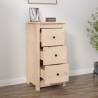 Solid Pine Wood Sideboard 40x35x80 cm - Hipomarket