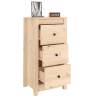 Solid Pine Wood Sideboard 40x35x80 cm - Hipomarket