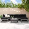 7 Piece Garden Lounge Set Grey Solid Wood Pine Colour grey pine Number of 7 