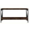 Elegant Smoked Oak Coffee Table - 90x50 cm Engineered Wood