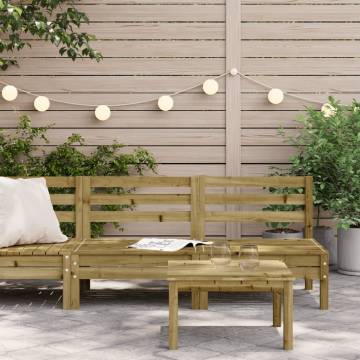 Garden Sofas Armless - 2 pcs Impregnated Pine Wood