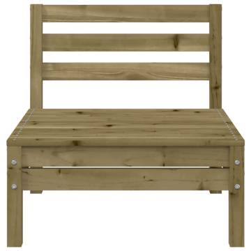 Garden Sofas Armless - 2 pcs Impregnated Pine Wood