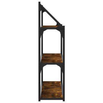 3-Tier Smoked Oak Wall Shelf - Stylish Storage Solution