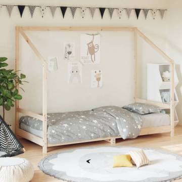 Kids Bed Frame 90x190 cm Solid Wood Pine - Hipo Market