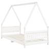 Kids Bed Frame White 90x200 cm Solid Wood Pine | HipoMarket