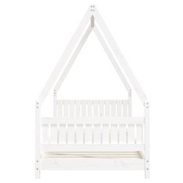 Kids Bed Frame White 90x200 cm Solid Wood Pine | HipoMarket