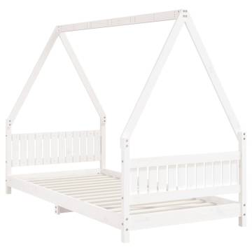 Kids Bed Frame White 90x200 cm Solid Wood Pine | HipoMarket