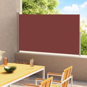 Patio Retractable Side Awning 220x300 cm Brown | HipoMarket