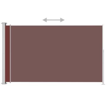 Patio Retractable Side Awning 220x300 cm Brown | HipoMarket