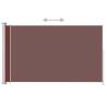 Patio Retractable Side Awning 220x300 cm Brown | HipoMarket