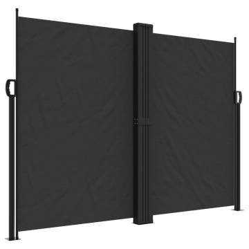 Retractable Side Awning Black 180x1000 cm - Hipomarket