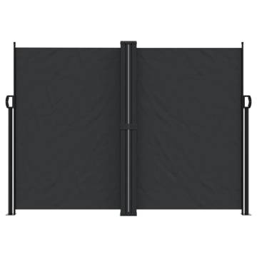 Retractable Side Awning Black 180x1000 cm - Hipomarket