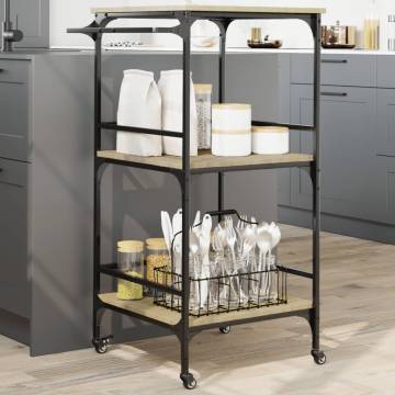 Kitchen Trolley Sonoma Oak - Stylish & Versatile Storage