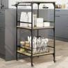 Kitchen Trolley Sonoma Oak 60.5x50x105 cm Engineered Wood Colour sonoma oak 