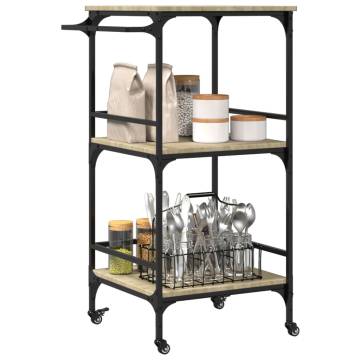 Kitchen Trolley Sonoma Oak - Stylish & Versatile Storage