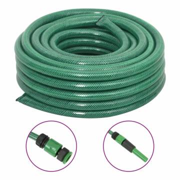 Garden Hose with Fitting Set Green 30m PVC - Durable & Efficient