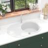 Granite Kitchen Sink Single Basin Oval White Colour white Size single 