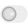 Granite Kitchen Sink - Single Basin Oval White | Hipo Market