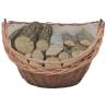 Durable Firewood Basket with Handle | 60x44x55 cm Natural Willow