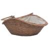 Durable Firewood Basket with Handle | 60x44x55 cm Natural Willow