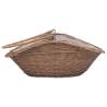 Durable Firewood Basket with Handle | 60x44x55 cm Natural Willow