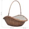 Durable Firewood Basket with Handle | 60x44x55 cm Natural Willow