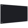 Kitchen Backsplash Black 90x50 cm Tempered Glass Colour black Size 90 x 50 cm Quantity in Package 1 