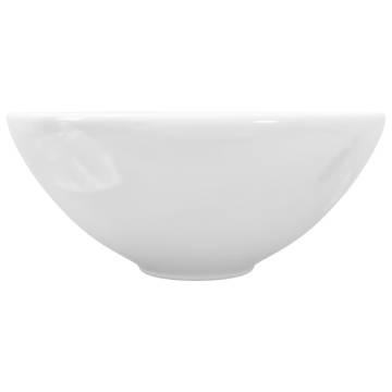 Stylish White Round Ceramic Bathroom Sink Basin - HipoMarket