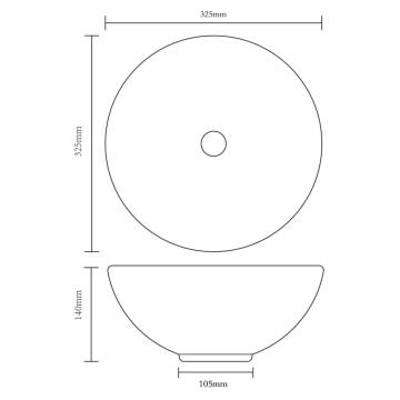 Stylish White Round Ceramic Bathroom Sink Basin - HipoMarket