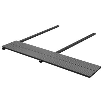 WPC Decking Boards 10m² with Accessories - Grey