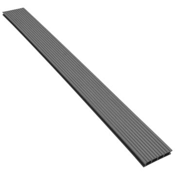 WPC Decking Boards 10m² with Accessories - Grey