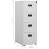 Light Grey Filing Cabinet | Durable Steel Storage Solution