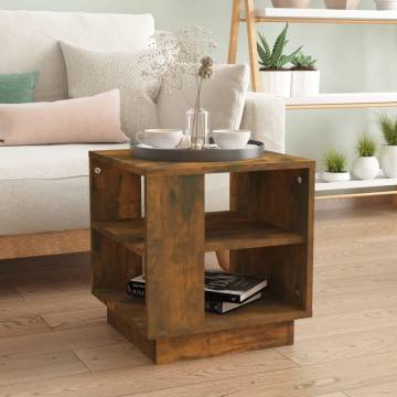 Modern Smoked Oak Coffee Table | 40x40x43 cm - Hipomarket