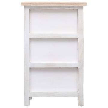 Stylish Side Cabinet 35x25x57 cm - Paulownia Wood